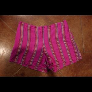 High waisted striped shorts